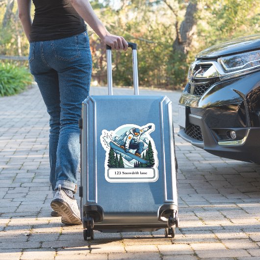 Snowboarder mailbox address sticker (Koffer Insitu)