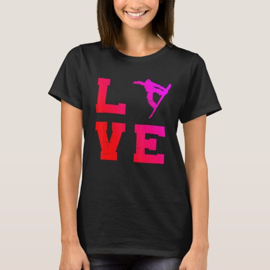 Snowboarder-Mannen, voor dames T-shirt (Voorkant)