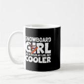 Snowboarder Meisje Snowboard Snowboard Gifts Wint Koffiemok (Links)