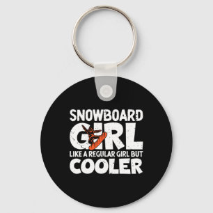 Snowboarder Meisje Snowboard Snowboard Gifts Wint Sleutelhanger