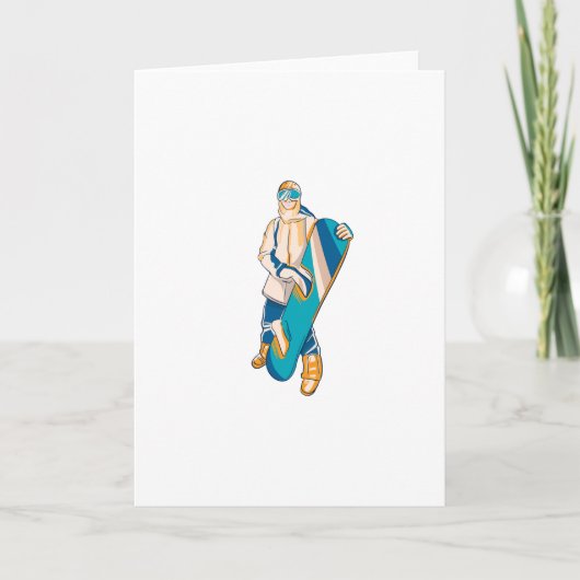 Snowboarder mensen kaart (Voorkant)