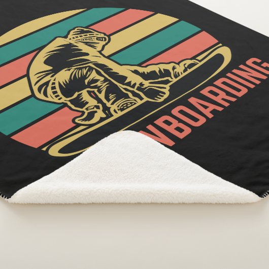 Snowboarder met sneeuwboarder. sherpa deken (3/4)