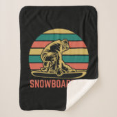 Snowboarder met sneeuwboarder. sherpa deken (Voorkant)