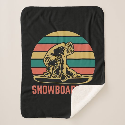 Snowboarder met sneeuwboarder. sherpa deken (Voorkant)