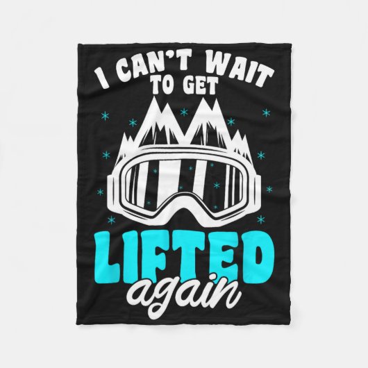 Snowboarder Mountains Gear Winter Ski Slope Snowbo Fleece Deken (Voorkant)