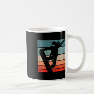 Snowboarder Mountains Skipiste Retro Snowboarden Koffiemok