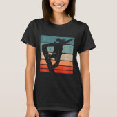 Snowboarder Mountains Skipiste Retro Snowboarden T-shirt (Voorkant)