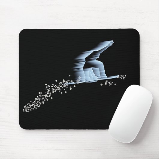 Snowboarder Mousepad Muismat (Met muis)