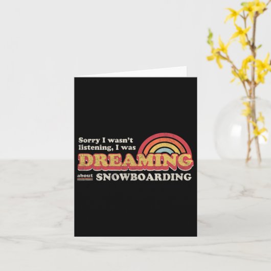 Snowboarder-ontwerp Kaart (Gele Bloem)