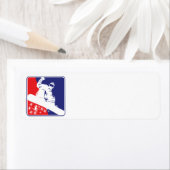 Snowboarder-Patriotic-USA-Flag Etiket (Insitu)