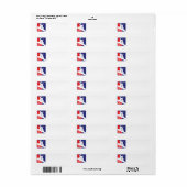 Snowboarder-Patriotic-USA-Flag Etiket (Full Sheet)