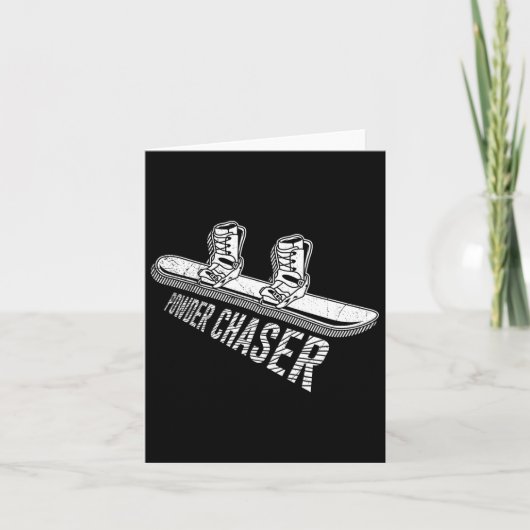 Snowboarder Poeder Chaser Grappig Snowboarden Kind Kaart (Voorkant)
