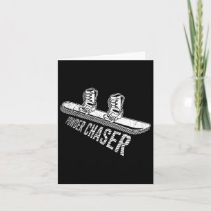 Snowboarder Poeder Chaser Grappig Snowboarden Kind Kaart