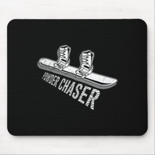 Snowboarder Poeder Chaser Grappig Snowboarden Kind Muismat