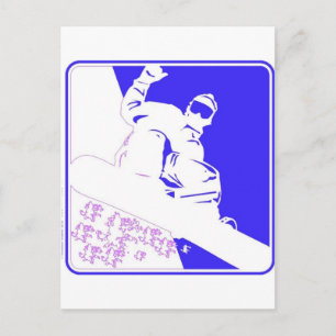 Snowboarder/Pop Art Briefkaart