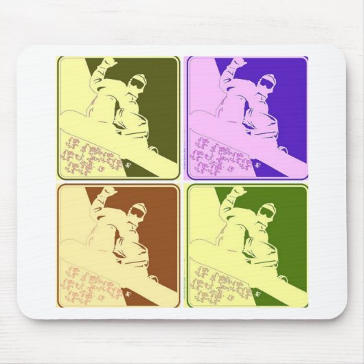 Snowboarder/Pop Art Muismat (Voorkant)