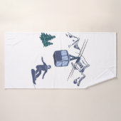 Snowboarder Power to People Ski Resort Badhanddoek (Badhanddoek)