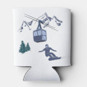 Snowboarder Power to People Ski Resort Blikjeskoeler (Achterkant)