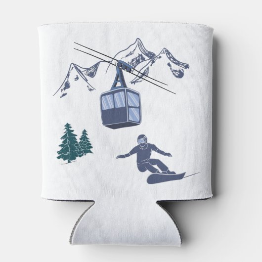 Snowboarder Power to People Ski Resort Blikjeskoeler (Achterkant)