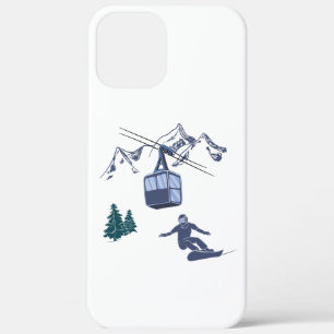 Snowboarder Power to People Ski Resort Case-Mate iPhone Case