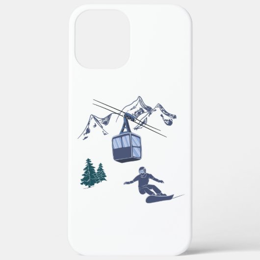 Snowboarder Power to People Ski Resort Case-Mate iPhone Case (Achterkant)
