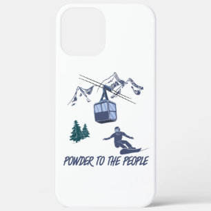 Snowboarder Power to People Ski Resort Case-Mate iPhone Case