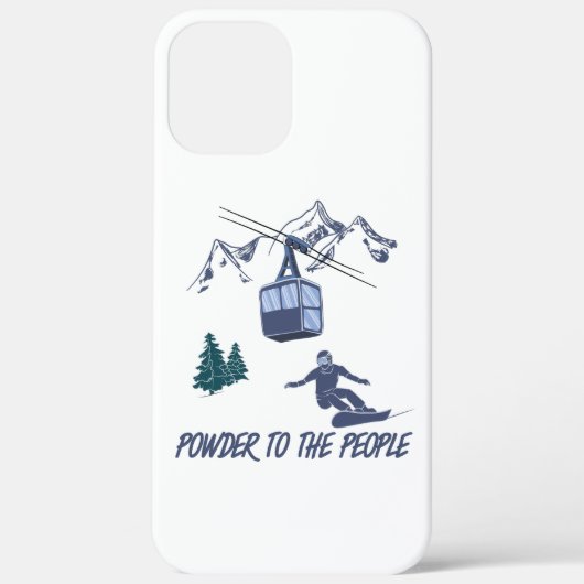 Snowboarder Power to People Ski Resort Case-Mate iPhone Case (Achterkant)
