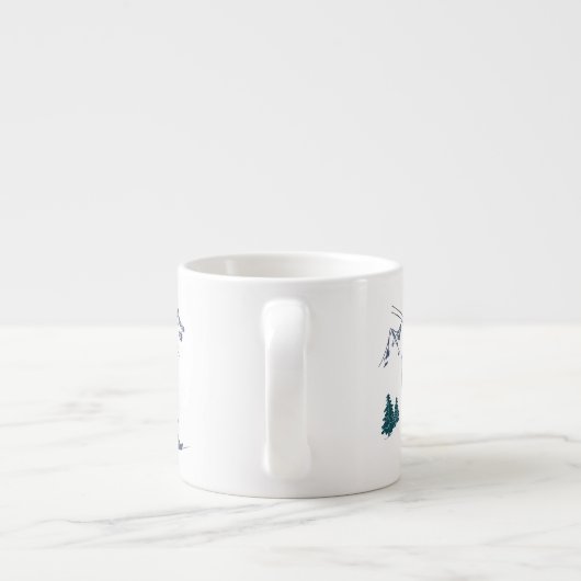 Snowboarder Power to People Ski Resort Espresso Kop (Achterkant)