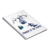Snowboarder Power to People Ski Resort Notitieboek (Rechterzijde)