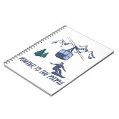 Snowboarder Power to People Ski Resort Notitieboek (Linkerzijde)