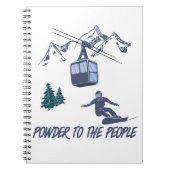 Snowboarder Power to People Ski Resort Notitieboek (Voorkant)