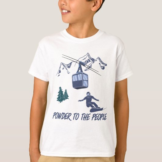Snowboarder Power to People Ski Resort T-shirt (Voorkant)