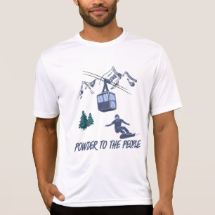 Snowboarder Power to People Ski Resort T-shirt