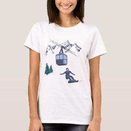 Snowboarder Power to People Ski Resort T-shirt