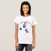 Snowboarder Power to People Ski Resort T-shirt (Voorkant volledig)