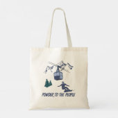 Snowboarder Power to People Ski Resort Tote Bag (Achterkant)