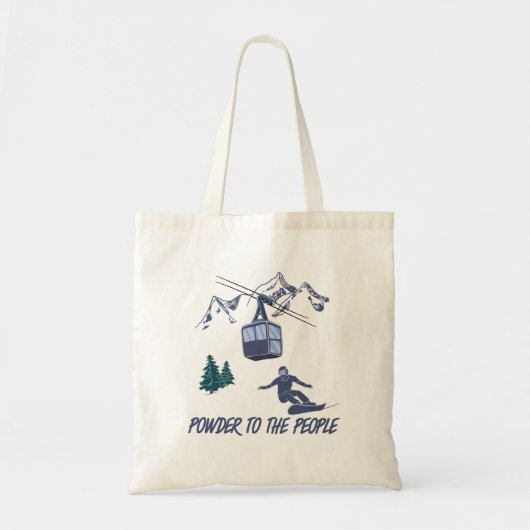 Snowboarder Power to People Ski Resort Tote Bag (Voorkant)