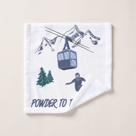 Snowboarder Power to People Ski Resort Washandje (Wasdoekje)