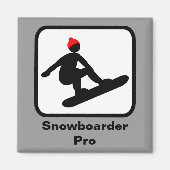 Snowboarder Pro Magneet (Voorkant)