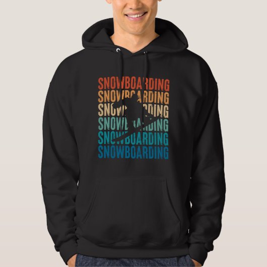Snowboarder Retro Gift for Snowboarder Hoodie (Voorkant)