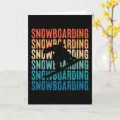 Snowboarder Retro Gift for Snowboarder Kaart (Gele Bloem)