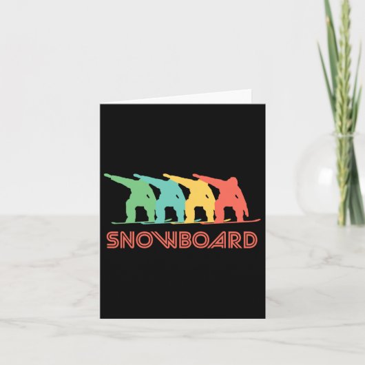 Snowboarder Retro Pop Art Snowboarding Graphic Kaart (Voorkant)
