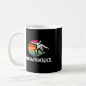 Snowboarder Retro Snowboard Winter Extreme Koffiemok (Links)