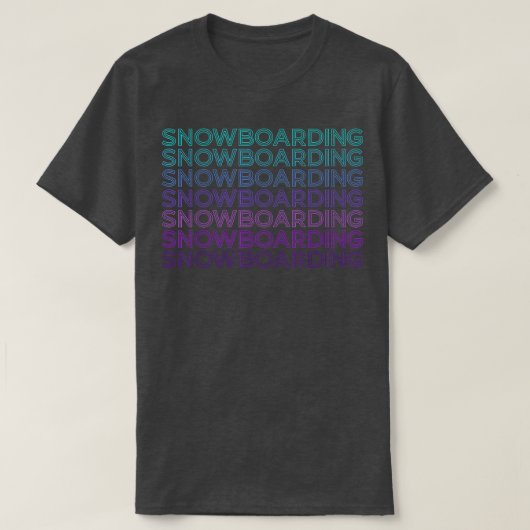 Snowboarder Retro T-shirt (Design voorkant)