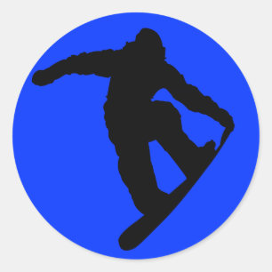Snowboarder Ronde Sticker