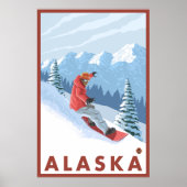 Snowboarder Scene - Alaska Poster (Voorkant)