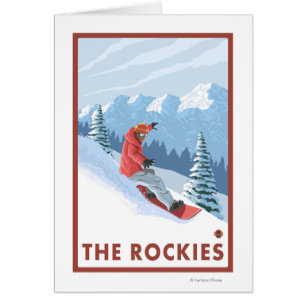 Snowboarder Scene - de Rockies