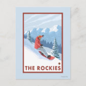 Snowboarder Scene - de Rockies Briefkaart (Voorkant)