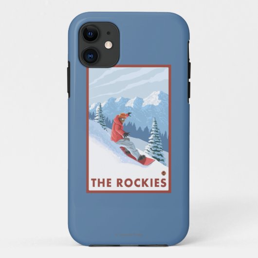 Snowboarder Scene - de Rockies Case-Mate iPhone Case (Achterkant)