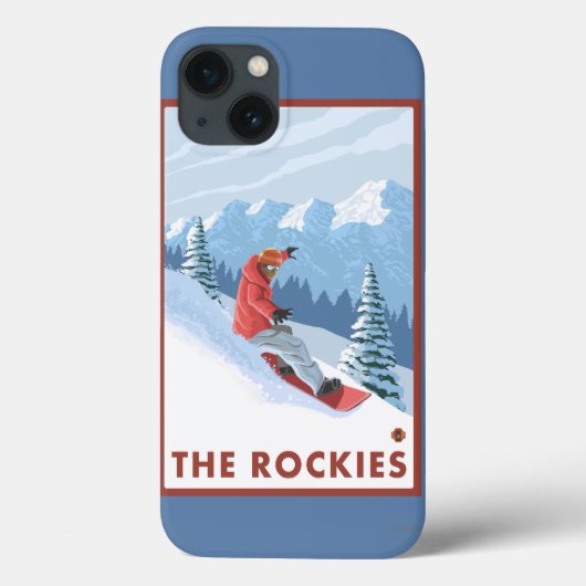 Snowboarder Scene - de Rockies Case-Mate iPhone Case (Achterkant)